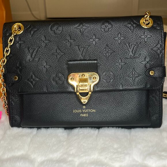 Louis Vuitton Black Monogram Empreinte Leather Vavin PM Bag - Picture 1 of 10